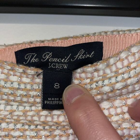 J. Crew Blush Pink Slub Knit Pencil Skirt - Picture 8 of 10